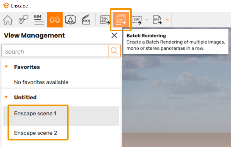Batch Rendeirng button